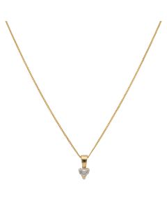 Pre-Owned 9ct Gold Trilliant Cut Diamond Pendant Necklace