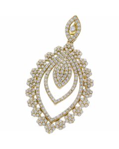 Pre-Owned 18ct Yellow Gold Fancy Cubic Zirconia Pendant