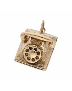 Pre-Owned 9ct Yellow Gold Telephone Charm