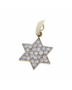 Pre-Owned 9ct Yellow Gold Cubic Zirconia Star Pendant
