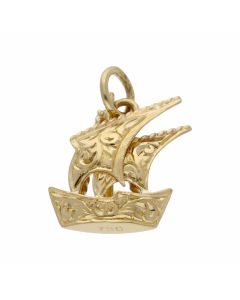 Pre-Owned 18ct Yellow Gold Boat Charm