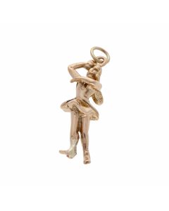 Pre-Owned 9ct Yellow Gold Tennis Player Charm