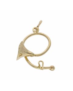 Pre-Owned 9ct Yellow Gold Musical Instrument Horn Charm