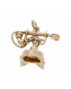 Pre-Owned 9ct Yellow Gold Vintage Telephone Charm