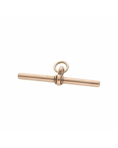 Pre-Owned 9ct Rose Gold T-Bar Pendant