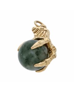 Pre-Owned 9ct Yellow Gold Gemstone Ball Claw Charm