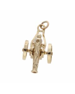 Pre-Owned 9ct Yellow Gold Cannon Charm