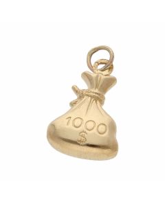 Pre-Owned 9ct Yellow Gold Swag Bag Money Charm
