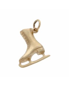 Pre-Owned 9ct Yellow Gold Ice Skate Charm