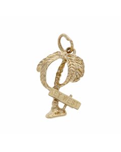 Pre-Owned 9ct Yellow Gold Key West Palm Tree Charm