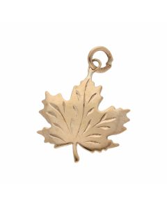 Pre-Owned 9ct Yellow Gold Maple Leaf Charm