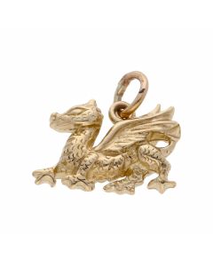 Pre-Owned 9ct Yellow Gold Dragon Charm Pendant