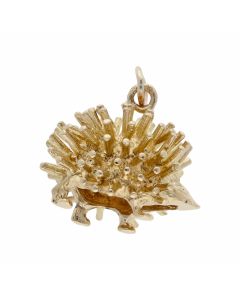 Pre-Owned 9ct Yellow Gold Solid Hedgehog Charm