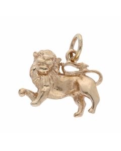 Pre-Owned 9ct Yellow Gold Leo Lion Horoscope Charm Pendant