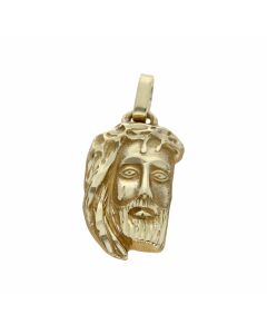 Pre-Owned 9ct Yellow Gold Jesus Head Pendant