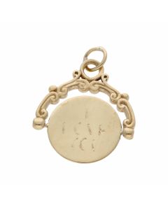 Pre-Owned 9ct Yellow Gold I Love You Spinner Charm Pendant