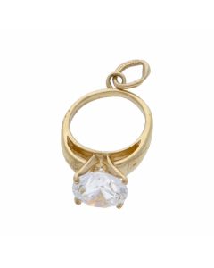 Pre-Owned 9ct Yellow Gold Engagement Ring Charm