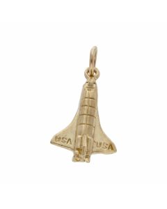 Pre-Owned 9ct Yellow Gold Opening USA Shuttle Charm