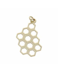 Pre-Owned 9ct Yellow Gold Honeycomb Pendant
