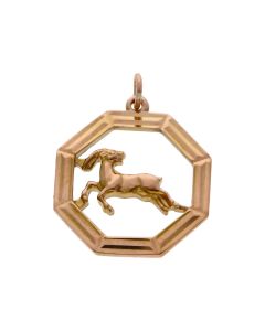 Pre-Owned 9ct Yellow Gold Aries Ram Horoscope Pendant
