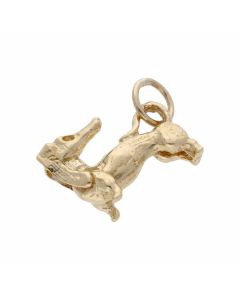 Pre-Owned 9ct Yellow Gold Dachshund Dog Charm
