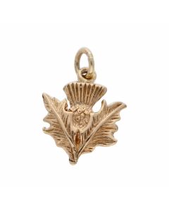 Pre-Owned 9ct Yellow Gold Thistle Pendant