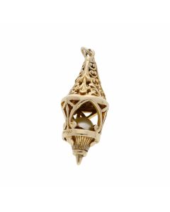 Pre-Owned 9ct Yellow Gold Pearl Lantern Charm