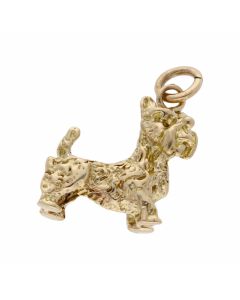Pre-Owned 9ct Yellow Gold Terrier Dog Charm