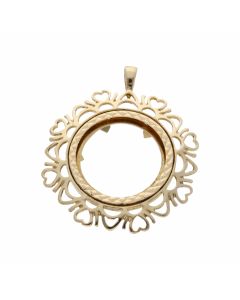 Pre-Owned 9ct Yellow Gold Full Sovereign Coin Pendant Mount