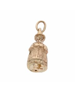 Pre-Owned 9ct Yellow Gold Traditional Welsh Woman Charm