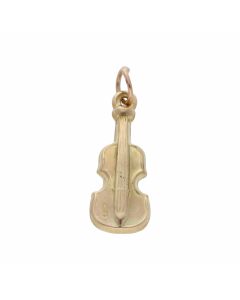 Pre-Owned 9ct Yellow Gold Hollow Violin Charm
