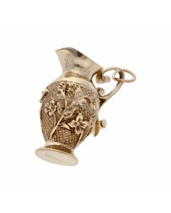 Pre-Owned 9ct Yellow Gold Solid Ornate Jug Charm