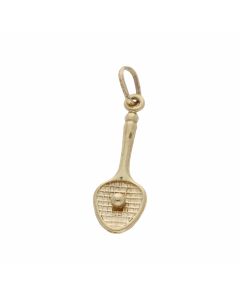 Pre-Owned 9ct Yellow Gold Racket & Ball Charm