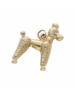 Pre-Owned 9ct Yellow Gold Hollow Poodle Dog Charm