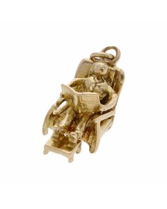 Pre-Owned 9ct Yellow Gold Armchair Reading Charm