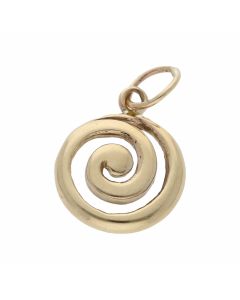 Pre-Owned 9ct Yellow Gold Swirl Pendant
