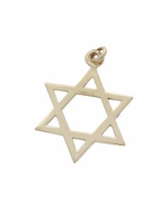 Pre-Owned 9ct Yellow Gold Star Of David Pendant