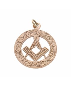 Pre-Owned 9ct Yellow Gold Masonic Pendant