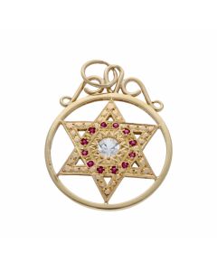 Pre-Owned 9ct Yellow Gold Gemstone Set Star Pendant