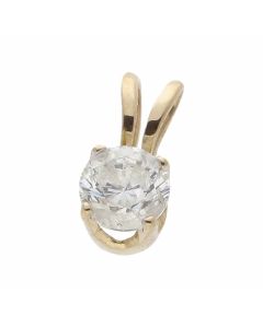 Pre-Owned 9ct Yellow Gold 0.25 Carat Diamond Solitaire Pendant
