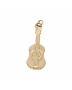 Pre-Owned 9ct Yellow Gold Hollow Guitar Charm