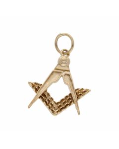 Pre-Owned 9ct Yellow Gold Masonic Charm Pendant
