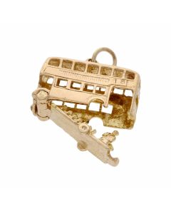 Pre-Owned 9ct Yellow Gold Opening Bus Charm