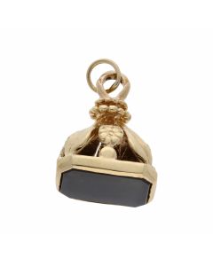 Pre-Owned 9ct Yellow Gold Gemstone Set Vintage Fob Stamp Pendant