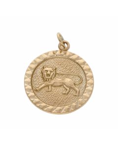 Pre-Owned 9ct Yellow Gold Leo Lion Horoscope Pendant