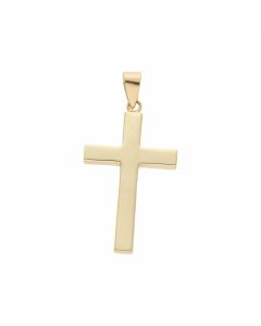 Pre-Owned 18ct Yellow Gold Hollow Cross Pendant