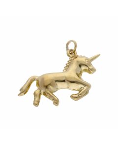 Pre-Owned 9ct Yellow Gold Hollow Unicorn Charm