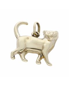 Pre-Owned 9ct Yellow Gold Hollow Cat Charm