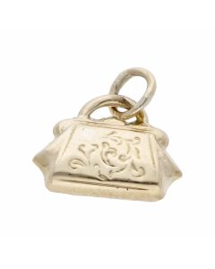 Pre-Owned 9ct Yellow Gold Hollow Patterned Handbag Charm