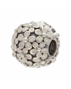 Pre-Owned Pandora Silver Floral Clip Charm
